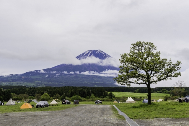 富士山と広々とした高原