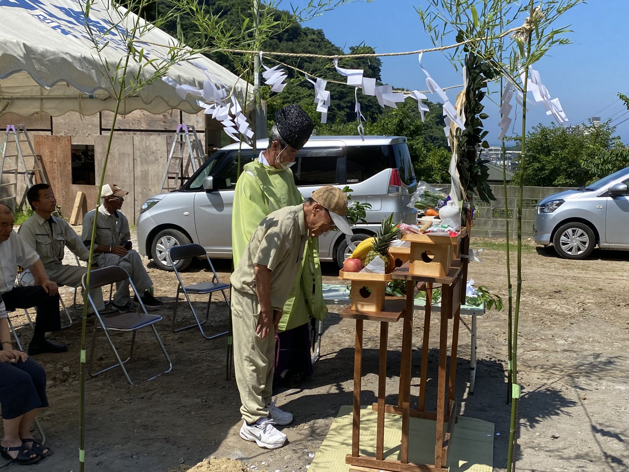 地鎮祭の様子